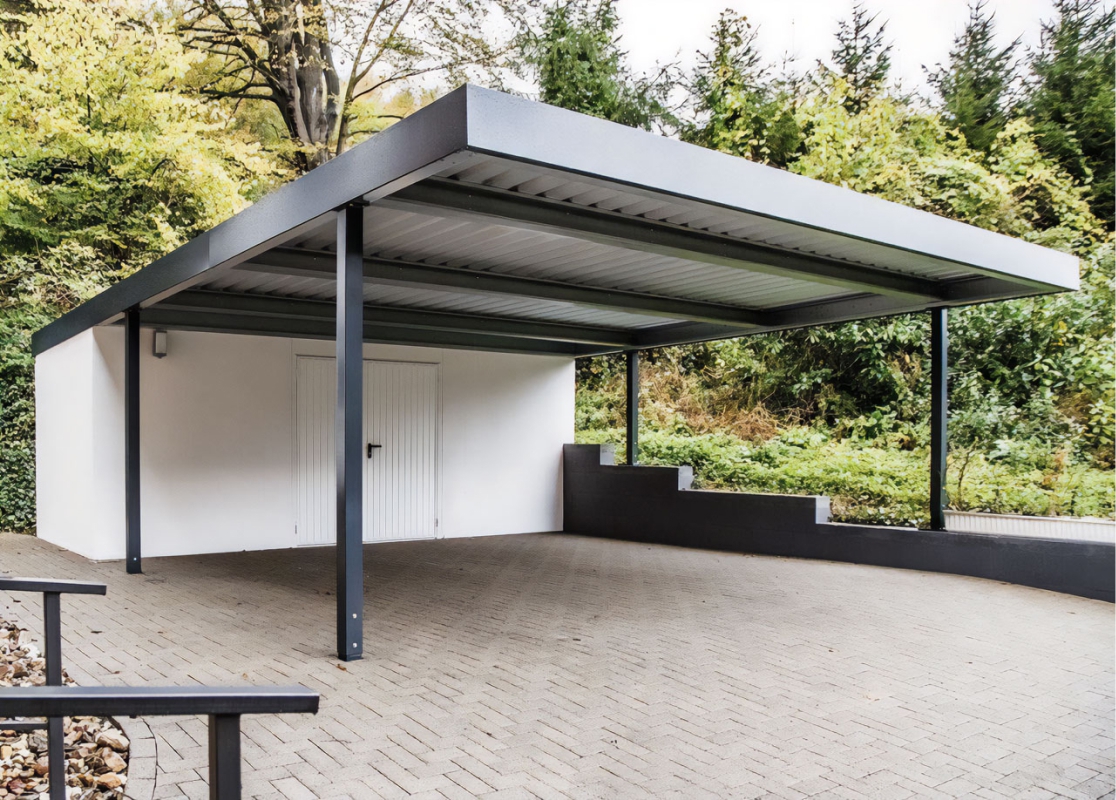 Арочный автонавес для дачи